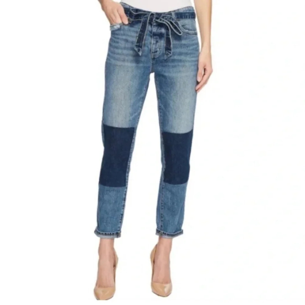 Lucky Brand Sienna slim boyfriend knee patch jeans size 2/26